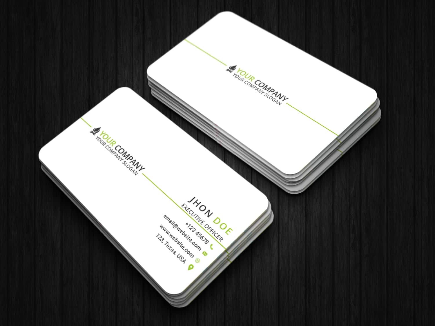 Elegant White Business Card