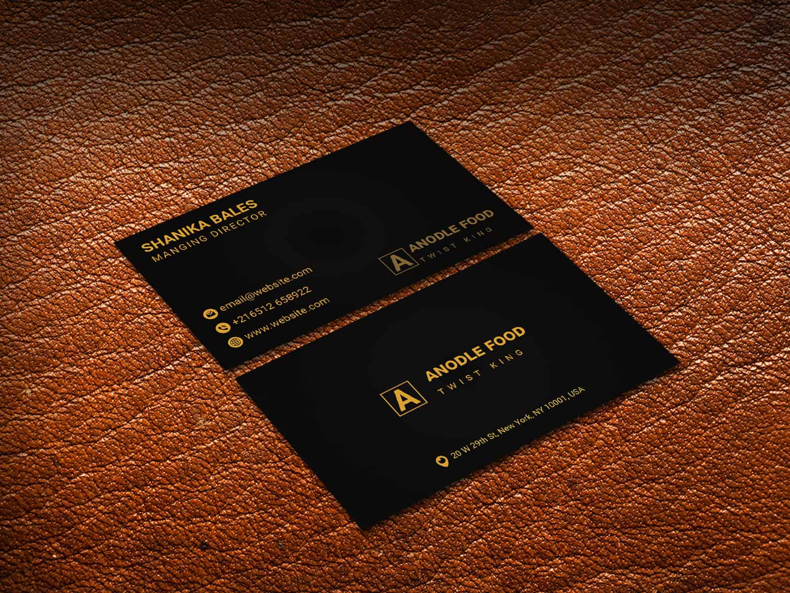 Golden Black Business card