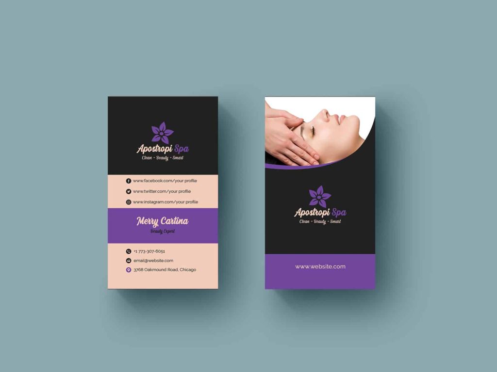 Beauty & Spa Business Cards Template