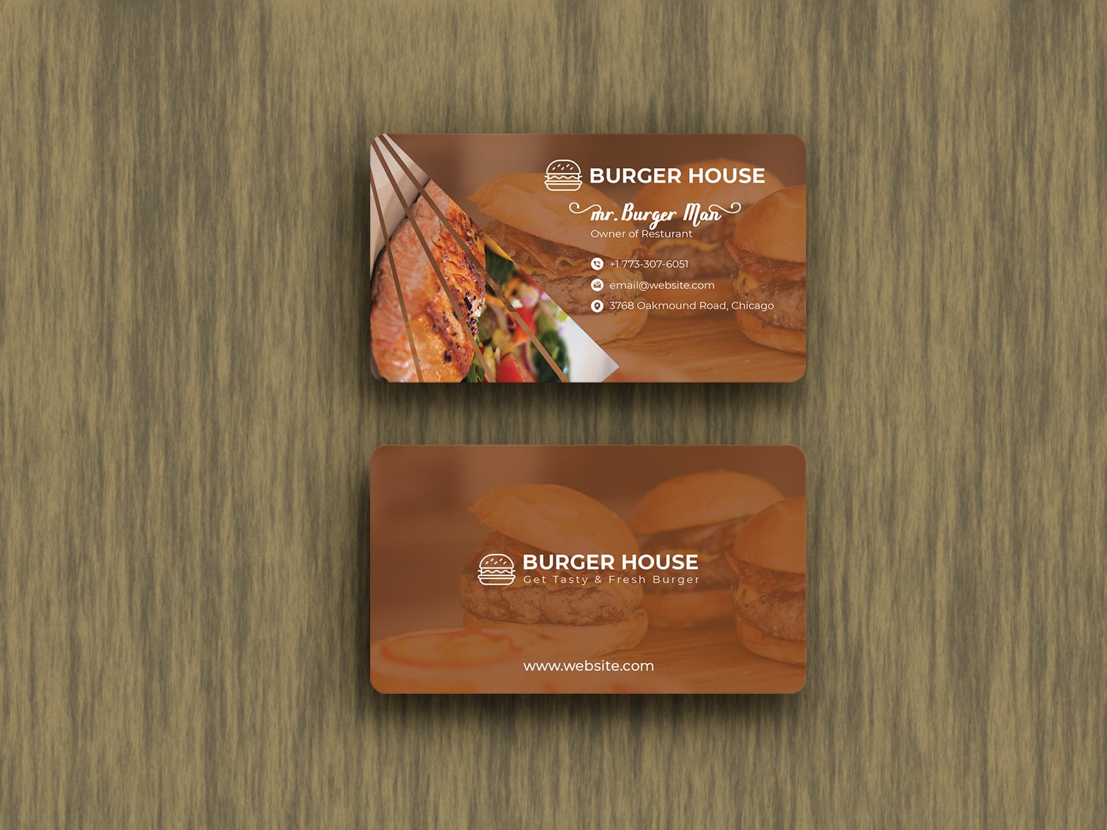 Burger house business card
