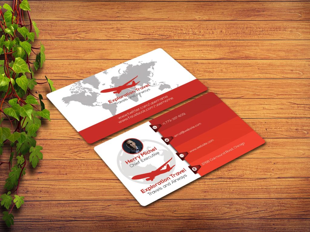 Exploration Travel Agency Business Card