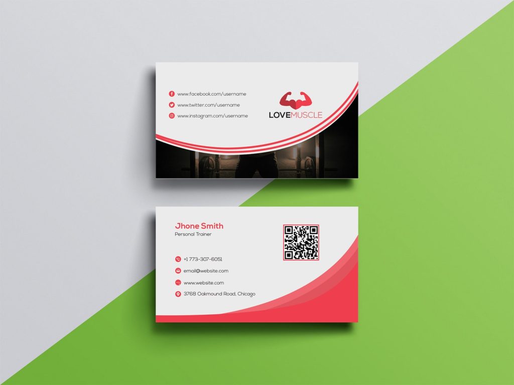 Love Muscle Business Card Design