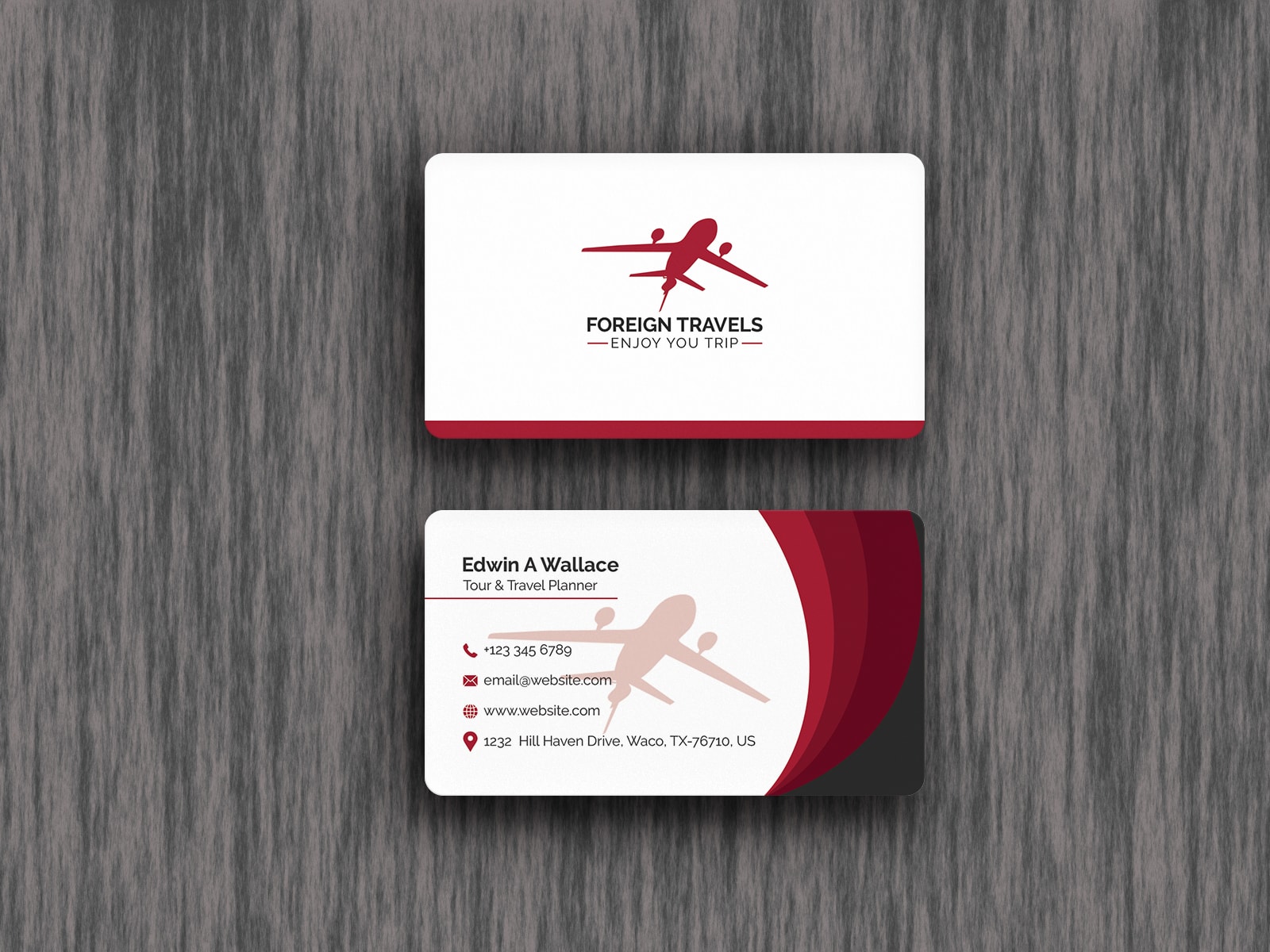 Travel Agency Business Card Design Template