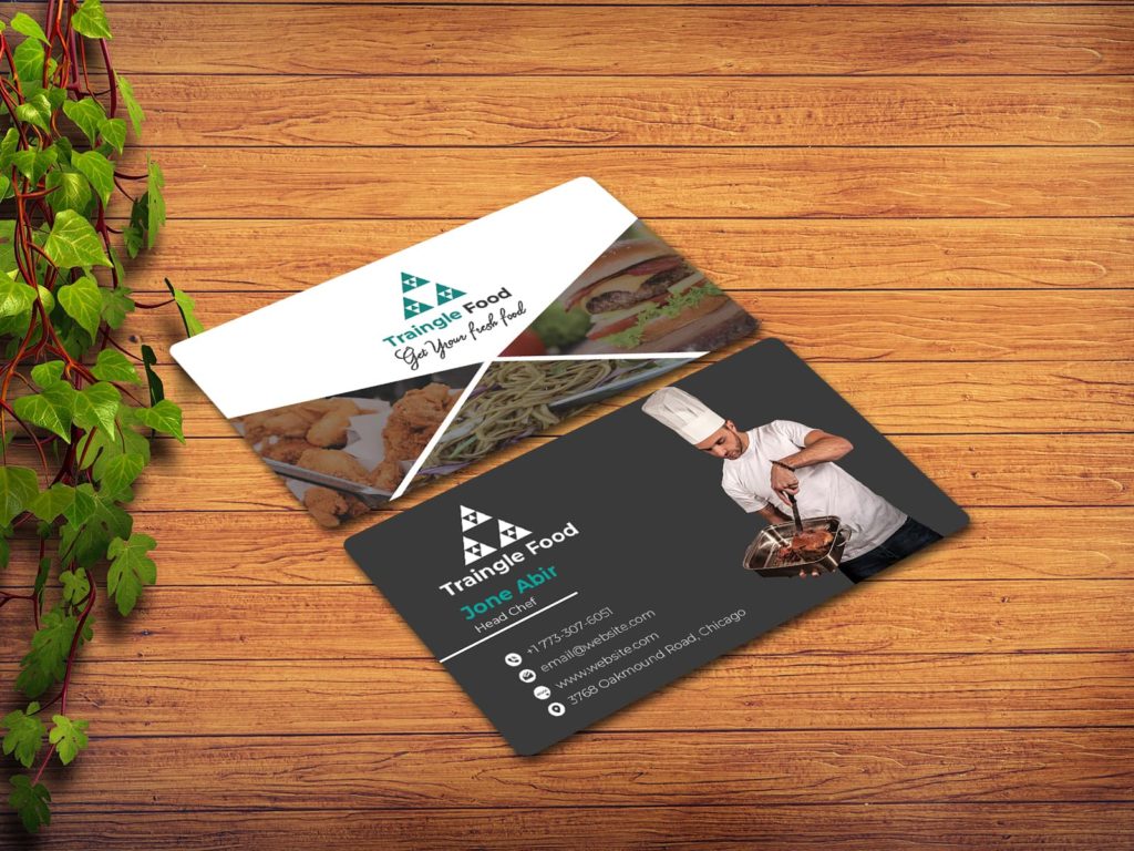 Triangle Food Business Card