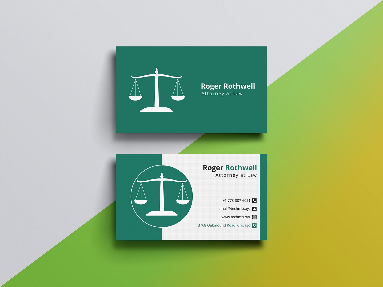 Lawyer Business Card Template | TechMix