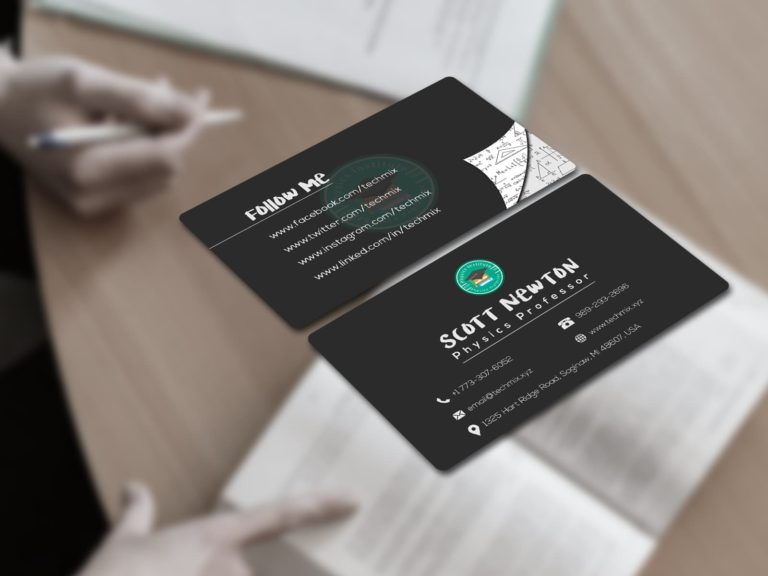 Physics Teacher Business Card | TechMix