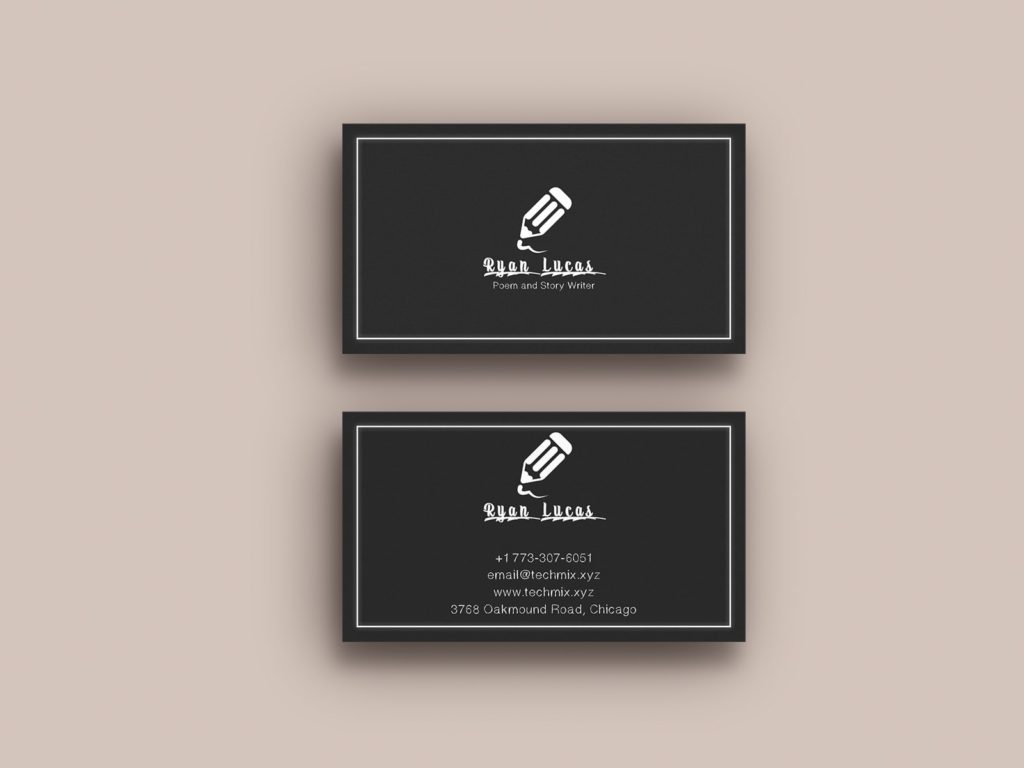 Poem and Story Writer Business Card