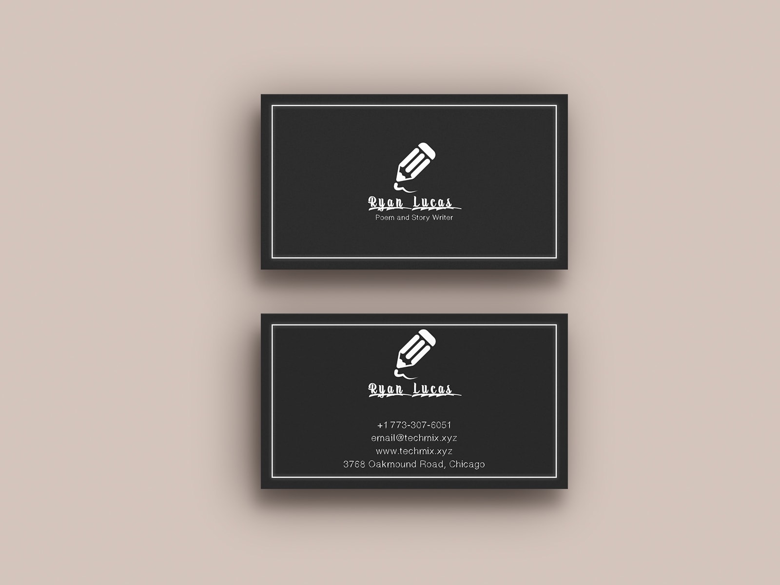 Poem and Story Writer Business Card