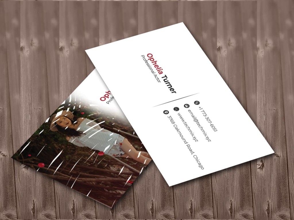 Professional Actor Business Card Design