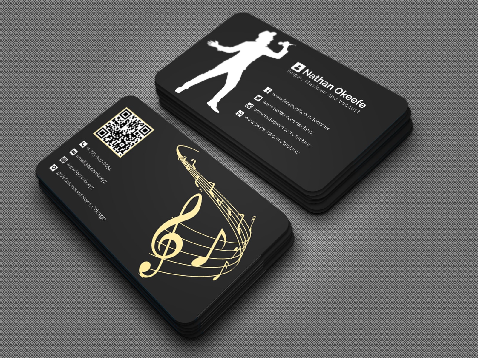 Singer/Musician/Vocalist Business Card Design