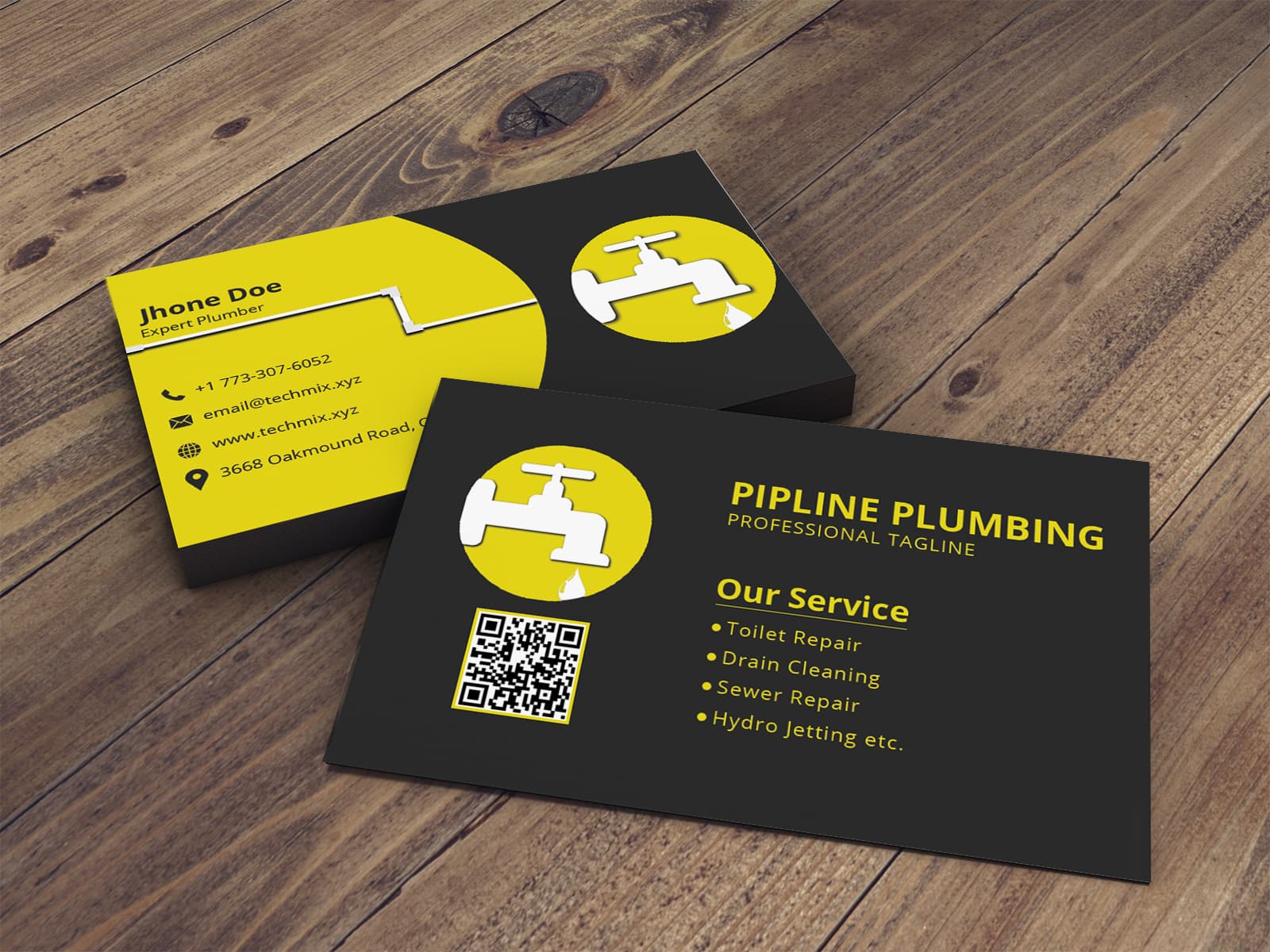 Plumber Business Card Design Template