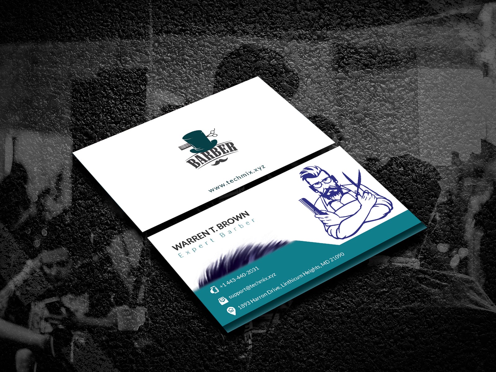 Barber Shop Business Card Template