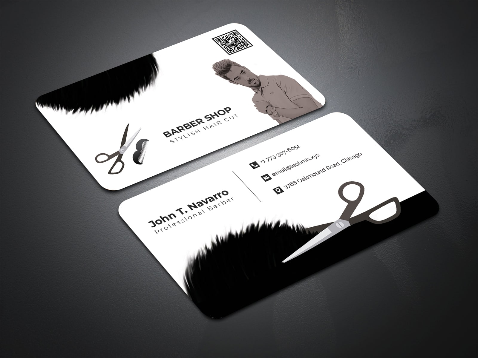 Elegant Barber Shop Business Card